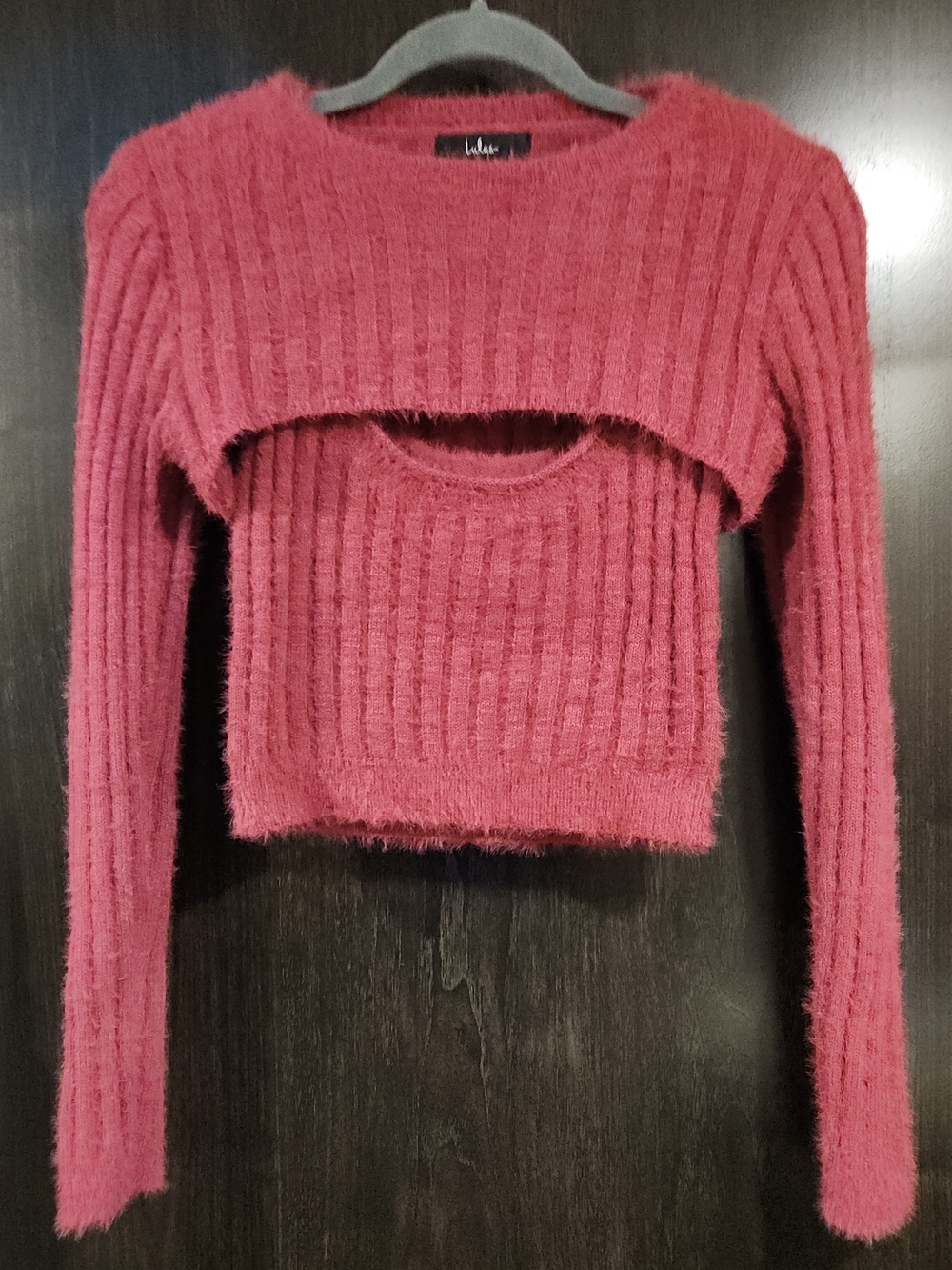 Lulu's Dusty Raspberry Ribbed 2 Piece Sweater